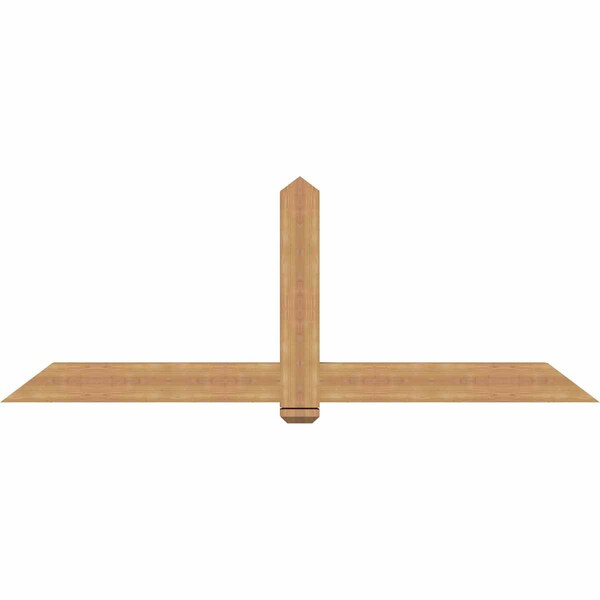 Ekena Millwork Eugene Smooth Timber Gable Bracket, Western Red Cedar, 84"W x 31"H x 3 1/2"D x 5 1/2"F, 9/12 Pitch GBW084X31X0406EUG00SWR - main